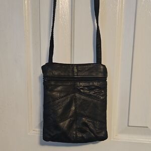 Black Leather Crossbody Bag